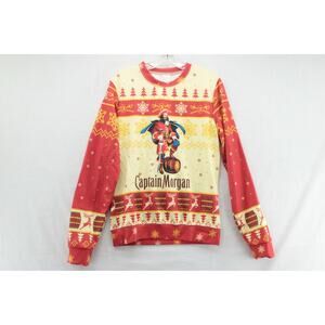 Captain Morgan Christmas Holiday Long Sleeve Pullover Top Shirt Men's Size Small